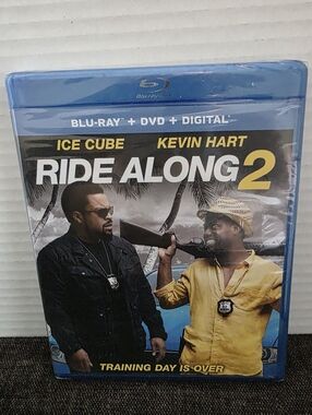 NIP Ride Along 2 Blu-ray + DVD + Digital - Ice Cube & Kevin Hart - Blue Case